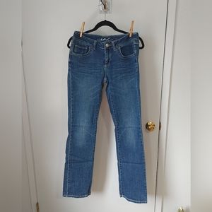 Womens boot leg jeans.